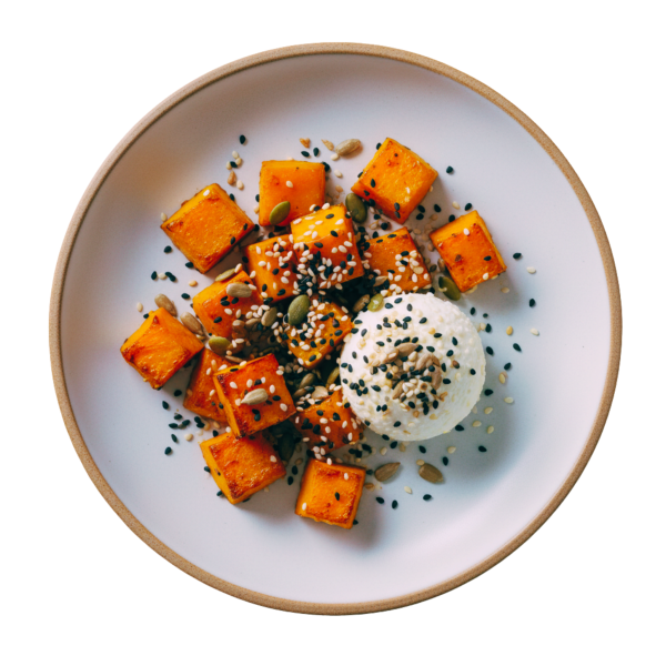 Calabaza al horno con ricotta