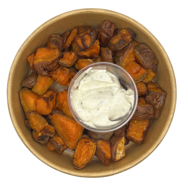 Boniato asado con mayo trufada